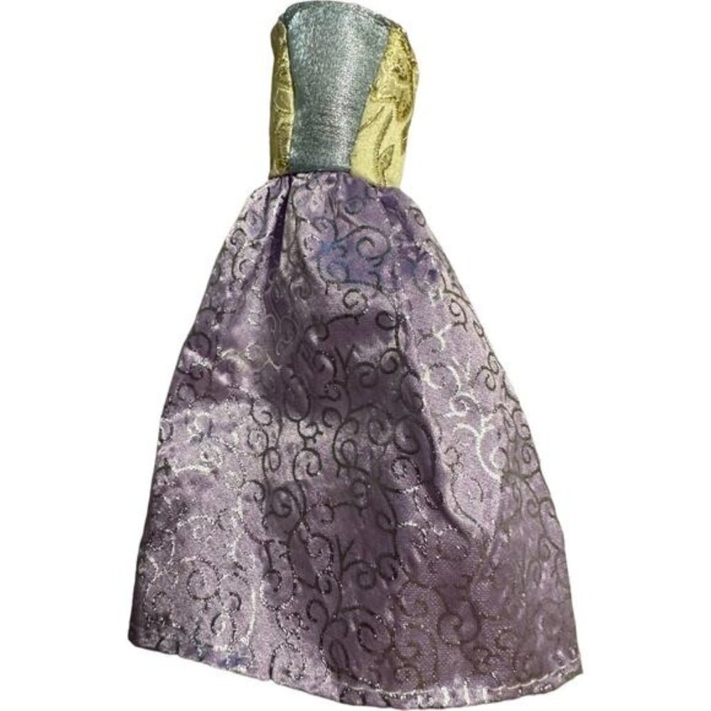 Fashionista Barbie Purple and Cream Color Party Dress